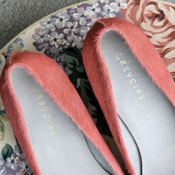 Greycity Calf Hair Genuine Leather Coral Pump Square Comfortable Heels Size 11 - Picture 5 of 16